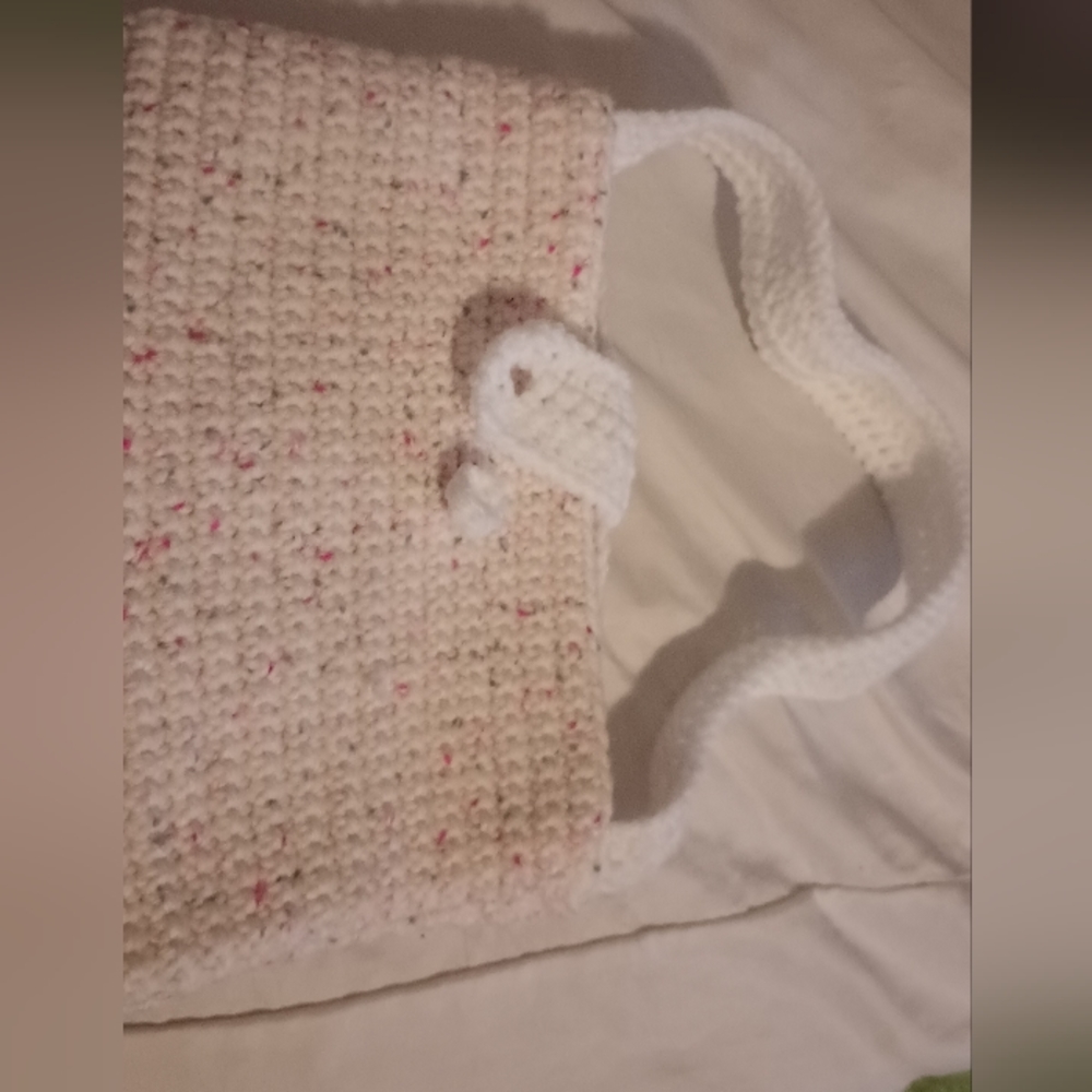 Elegant Cream and Pink Women's Bag